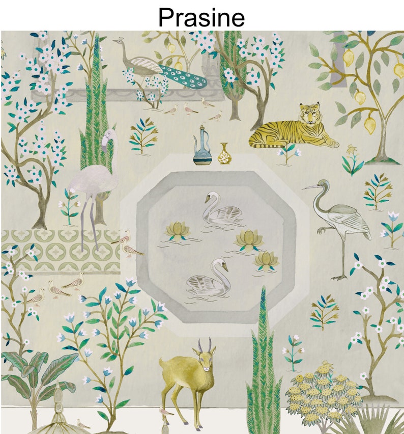 Mughal Gardens Wallpaper Mural, Peel & Stick Wallpaper and Traditional ...