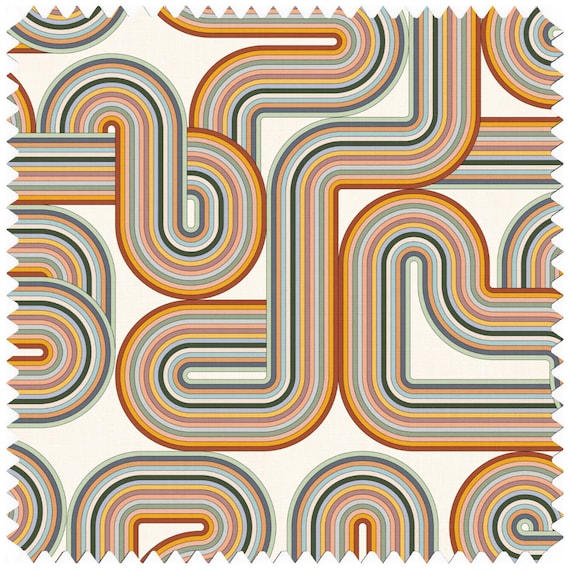 Stripe Loop Fabric, Geometric Fabric, Designer Fabric, Velvet Fabric, Waterproof Material, Organic Fabric, 70's Fabric