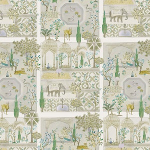 Mughal Gardens Wallpaper Mural, Peel & Stick Wallpaper and Traditional ...