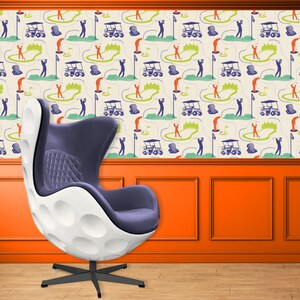 Golf Wallpaper, Peel & Stick und traditionelle Wallpaper, Sport Wallpaper, abnehmbare Wallpaper, geometrische Wallpaper