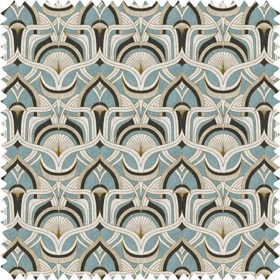 Winston Art Deco Fabric, Geometric Fabric, Graphic Fabric, Designer Fabric, Vintage Velvet Fabric, 1920's Fabric, Gatsby Fabric