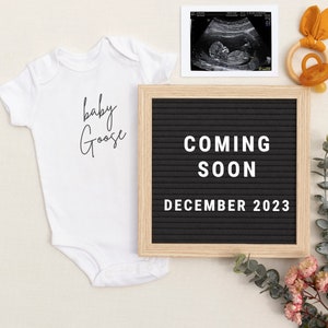 Editable Flat Lay Letterboard Pregnancy Announcement Baby Sonogram Mockup Page 3 Sizes