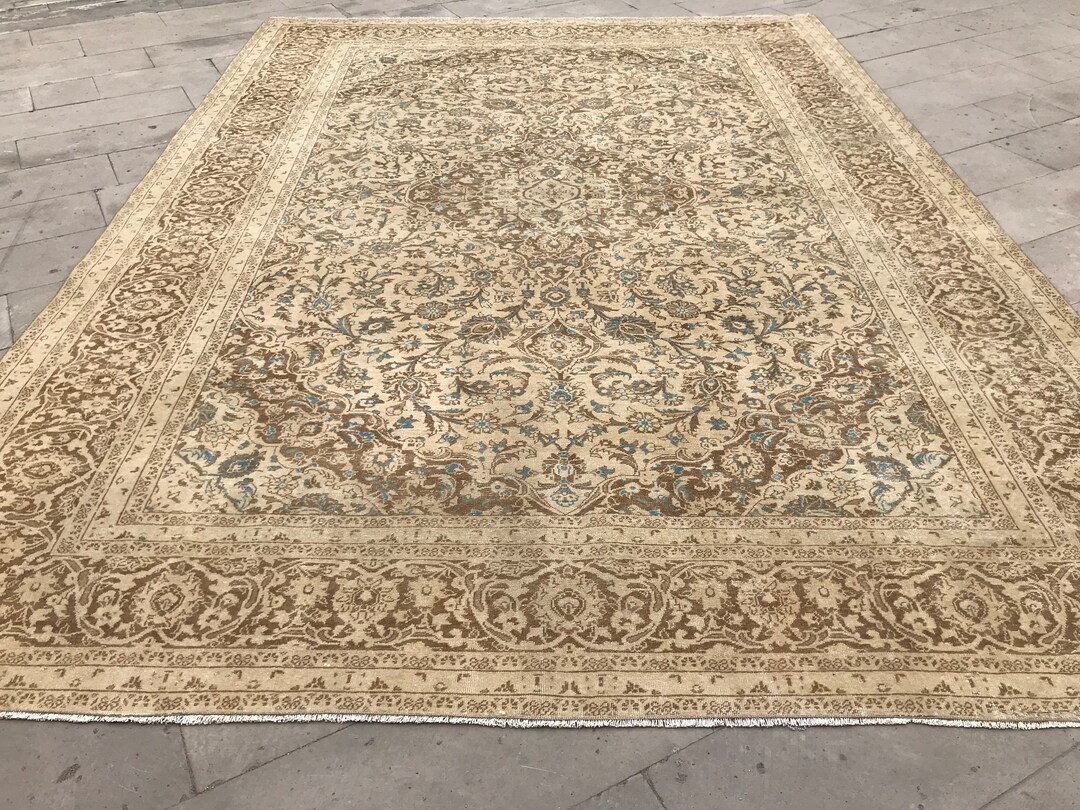 Turkish Area Rug - Neutral Turkish Rug - Muted Turkish Rug - Vintage ...