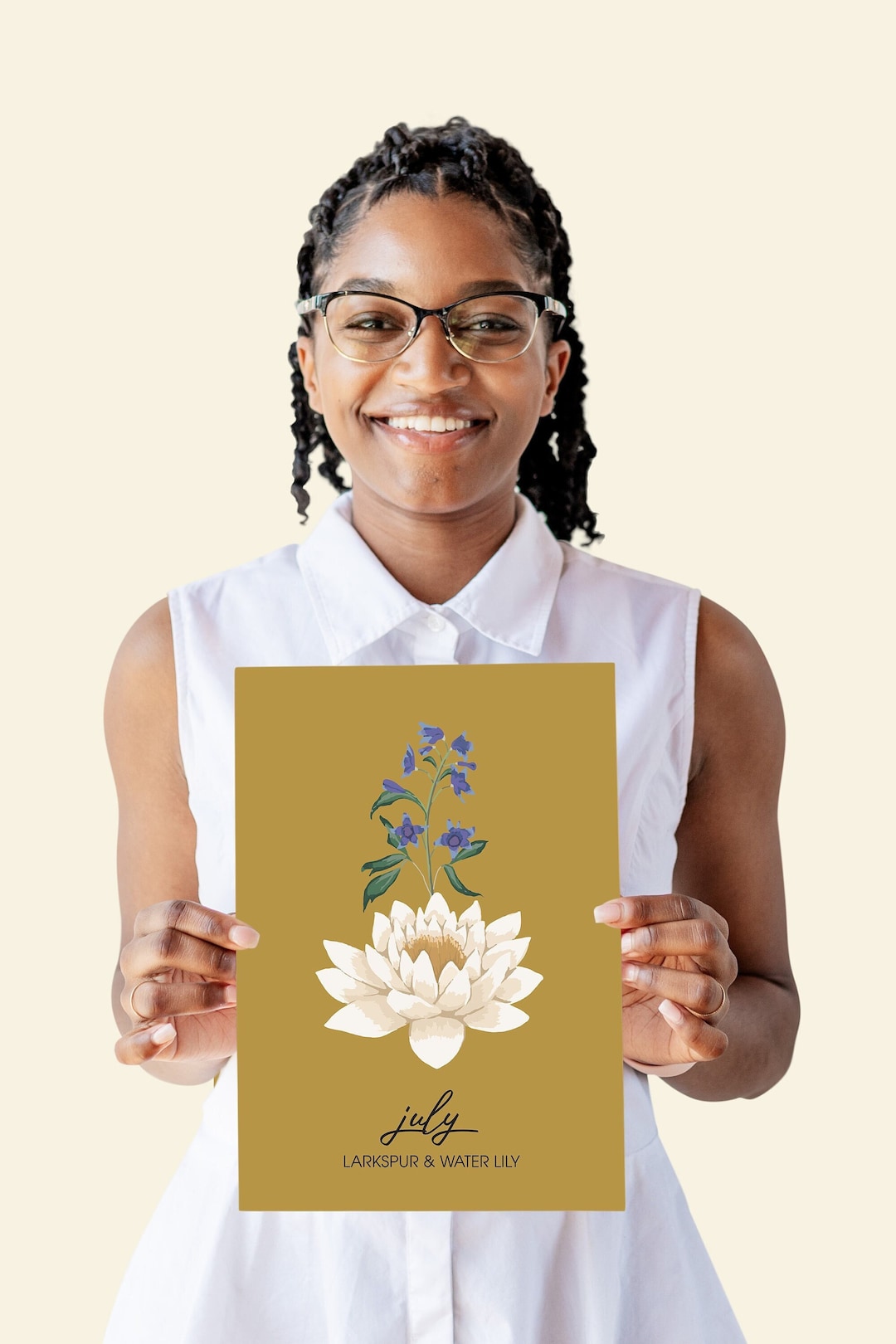 July Birth Flower, White Lotus, Birth Month Flowers, 16th Birthday Gift