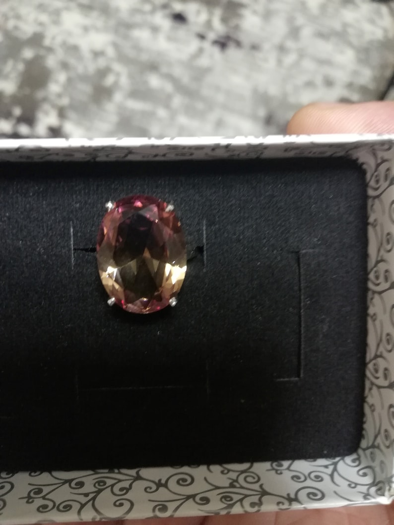 Handmade Sultanit Big Ring,925 Sterling Silver, Color Changing,turkish