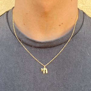 Chai-ketting mannen, chai-hangerketting, Joodse geschenken, judaica-sieraden, Hebreeuwse ketting, cadeau voor hem, bar mitswa-cadeaus.