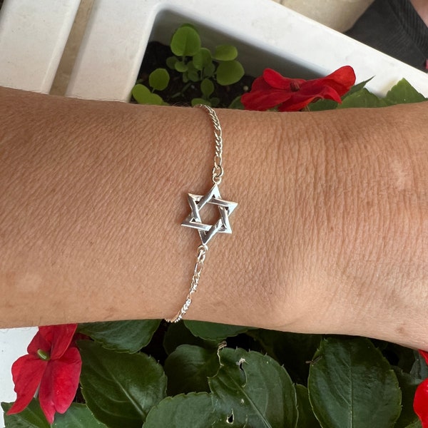 Star Of David Bracelet, Judaica Jewelry, Hanukkah Gifts, Judaica Bracelet, Jewish Bracelet, Gifts From Israel