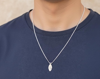 Surfer Necklace, Surfboard Necklace, Surf Necklace Men, Surf Jewelry, Wave Necklace, Men's Necklace, Beach Necklace, Gifts For Him