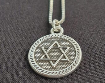Star Of David Necklace, Jewish Star Necklace, 925 Sterling Silver Star of David, Hebrew Jewelry, Magen David Necklace, Gift For Bat Mitzvah