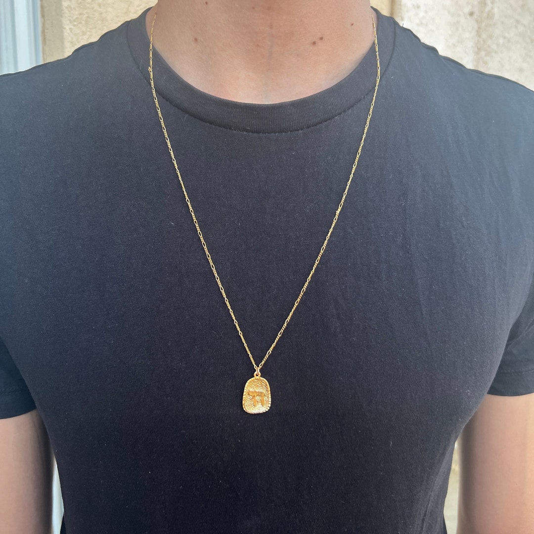 Chai Mens Necklace Hebrew Necklace Jewish Gifts Jewish Chai Etsy