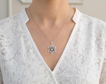 Silver Magen David Necklace, Silver Star Of David Pendant Necklace, Jewish Necklace, Jewish Jewelry, Gift From Israel