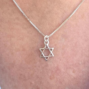 Tiny Star Of David Necklace, Jewish Star Charm, Magen David Necklace, Israeli Jewelry, Jewish Gifts, Israel Necklace, Birthday Gift Idea