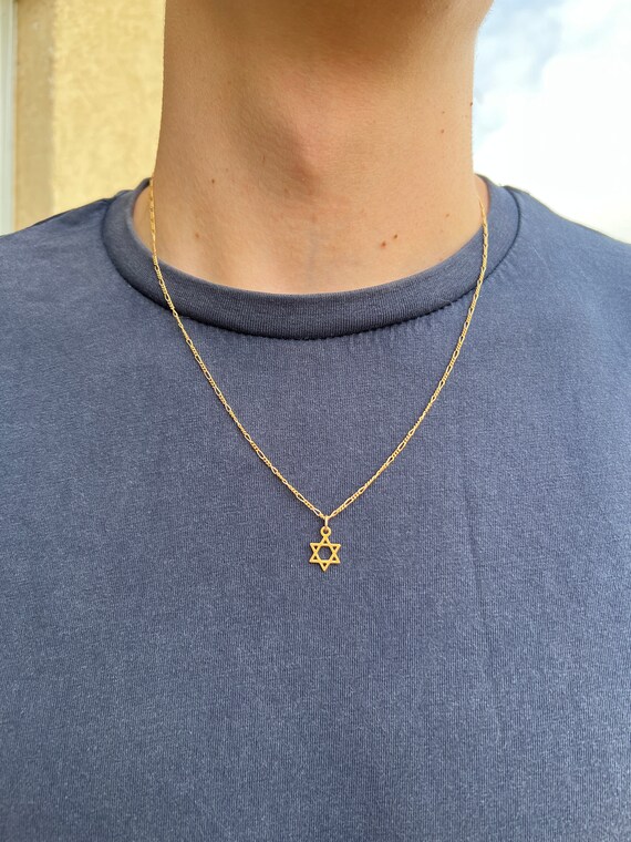 Gold Magen David Necklace Star of David 