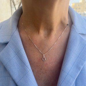 Star Of David Necklace, Sterling Silver Star Of David Necklace, Star Of David Charm Necklace, Jewish Star Necklace, Hebrew Necklace