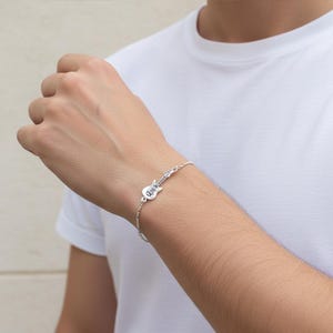 Geschenk für Liebhaber, Armband für Männer, Gitarre, Gitarrist, Musikgeschenk, Silberarmband, Musiklehrer Geschenk