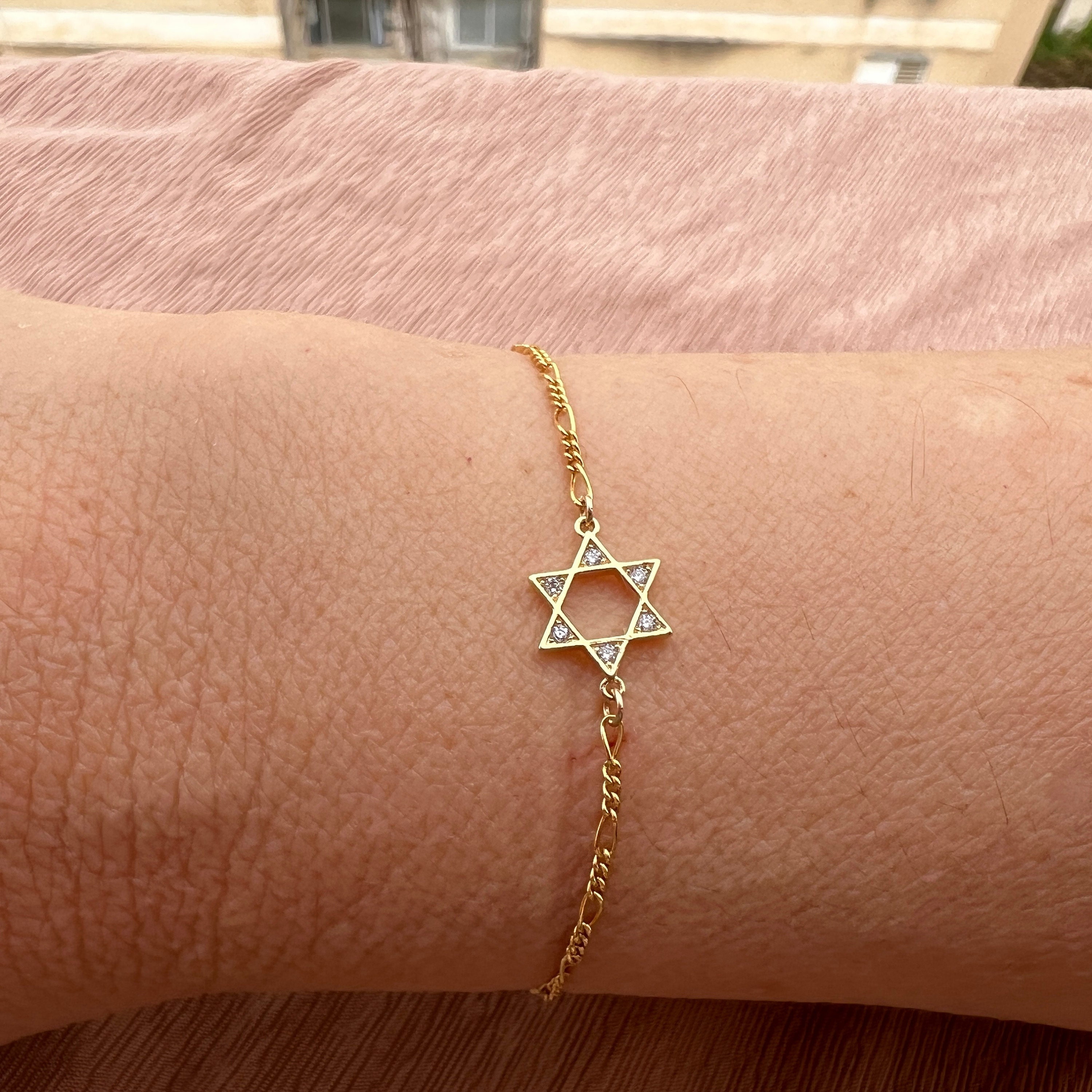 Star of shop david bracelet gold