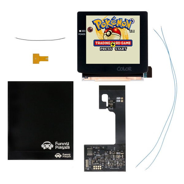 Game Boy Color Q5 IPS LCD Retro Pixel 2.0 Backlight Kit with Laminated Lens and OSD - FunnyPlaying