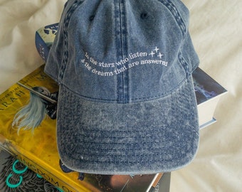 Vintage Embroidered Velaris ACOTAR Hat To the Stars Who Listen SJM Merch