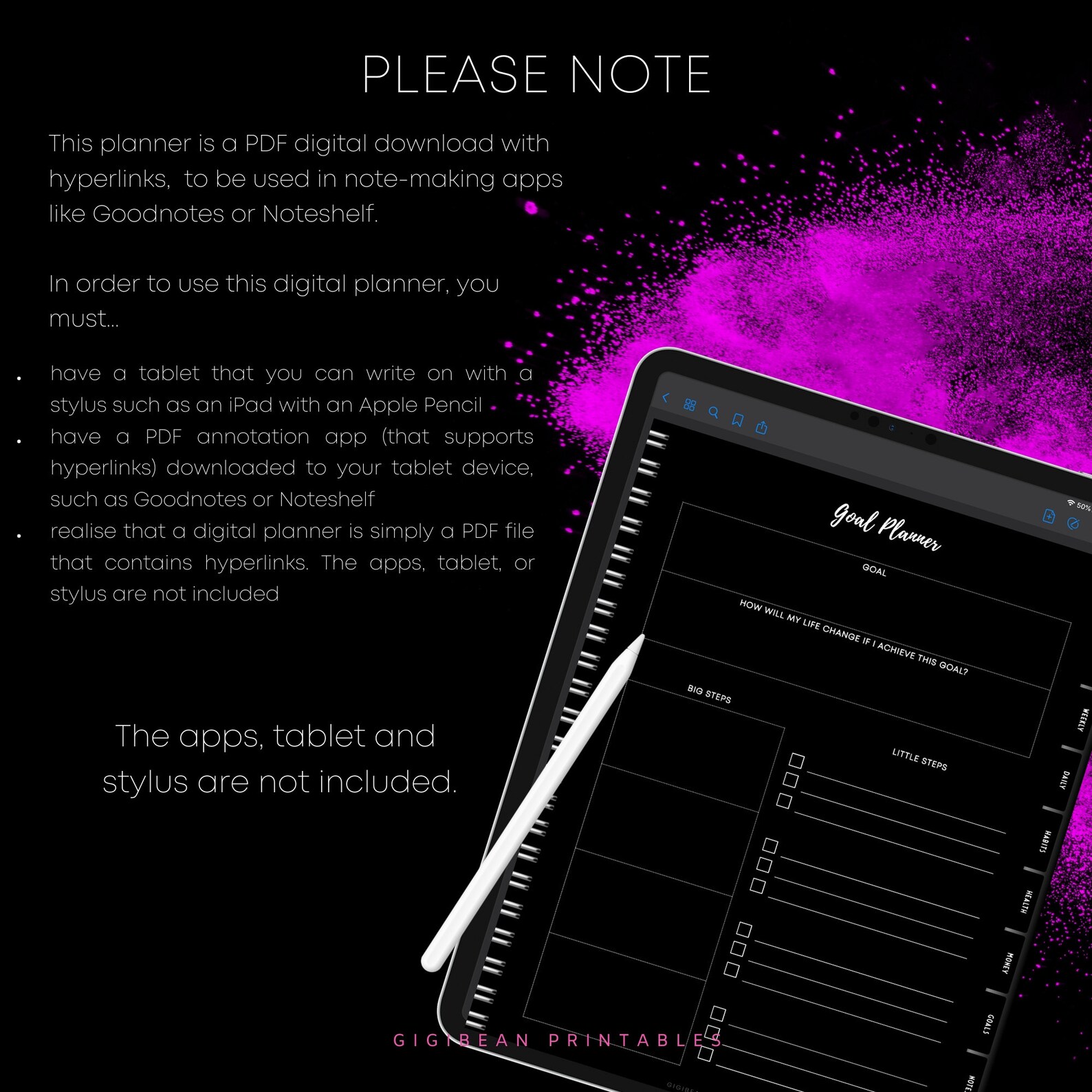 undated digital planner goodnotes