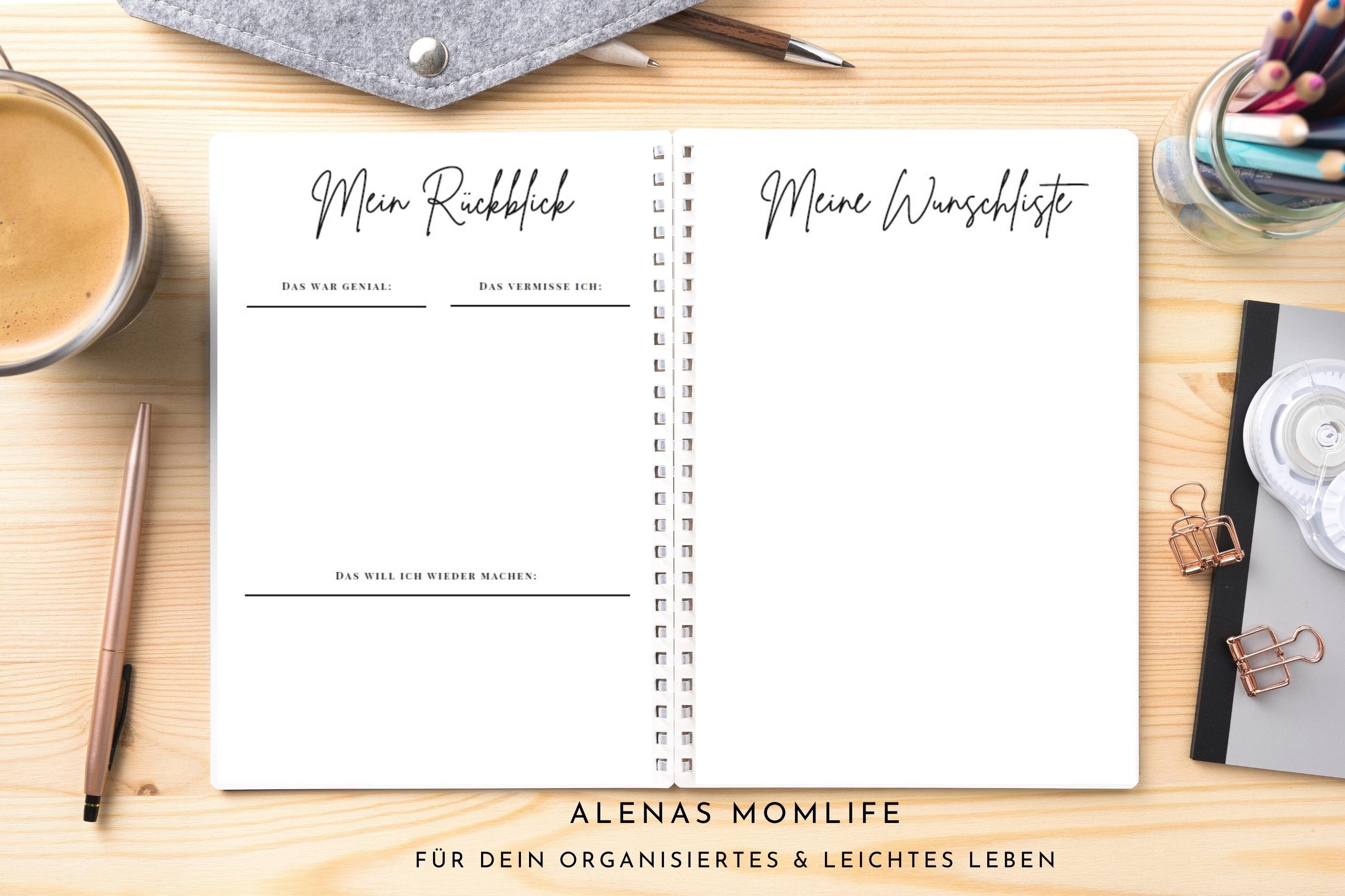 ZEITLOS / UNDATIERT A5 Kalender für 6 Monate Wasserfarben grün - Etsy