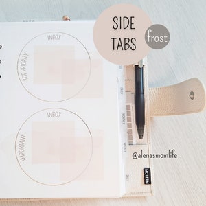 Set of 6 registers for ring planners “side tabs transparent” – A5, A6, personal in a set of 6