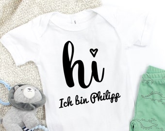 Geschenk Baby Body mit Namen / Baby Geschenk zur Geburt / Geburtgeschenke Baby Strampler mit Name / Babybody personalisiert Geschenkidee