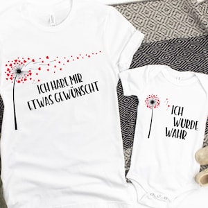 Mama Tochter Partnerlook T-Shirt / Partnerlook Mutter Tochter mit Pusteblumen / Mama Baby Strampler / Mama Tochter Outfit Muttertag Geschenk