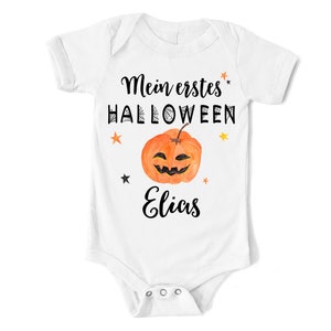 Mein erstes Halloween Baby Kostüm Halloween Body personalisiert mit Namen Halloween Baby Body Strampler Halloween Verkleidung Mädchen Junge Bild 3