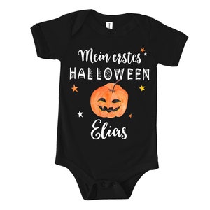 Mein erstes Halloween Baby Kostüm Halloween Body personalisiert mit Namen Halloween Baby Body Strampler Halloween Verkleidung Mädchen Junge Bild 4