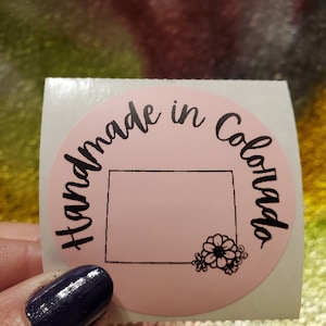 PNG Sticker Download - Handmade in Colorado - Small Business Sticker - Thermodrucker Sticker Design