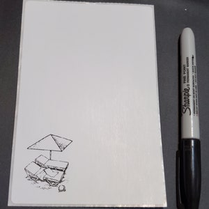 Author Signature Bookplates - beach chairs left corner - stack of 20 adhesive bookplates