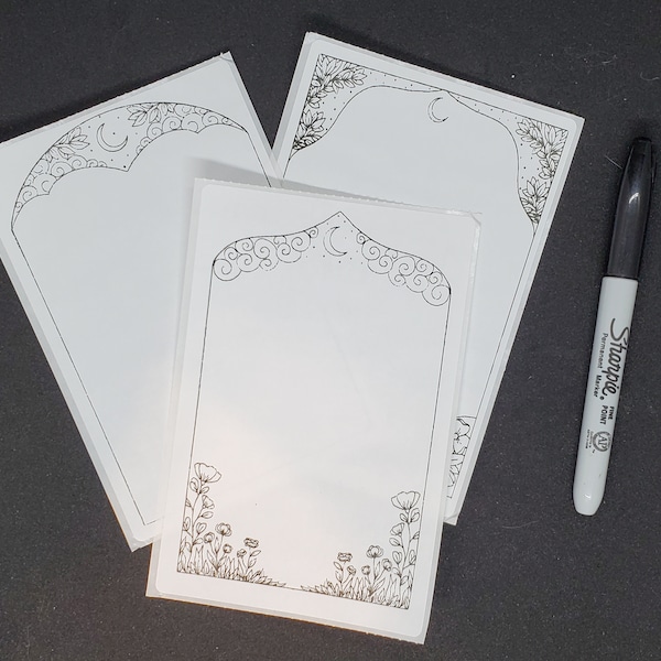 Author Signature Bookplates (packages of 20/50/100) – Mystical Borders, 3 designs to choose from - Author Swag