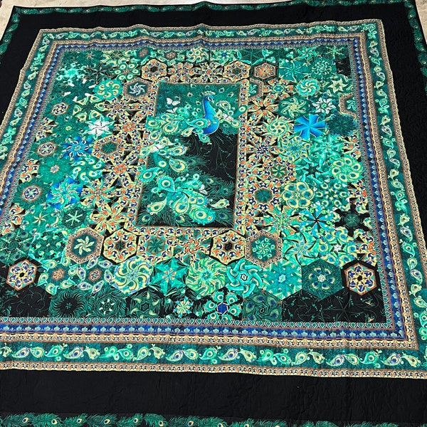 King Size Peacock Quilt Etsy