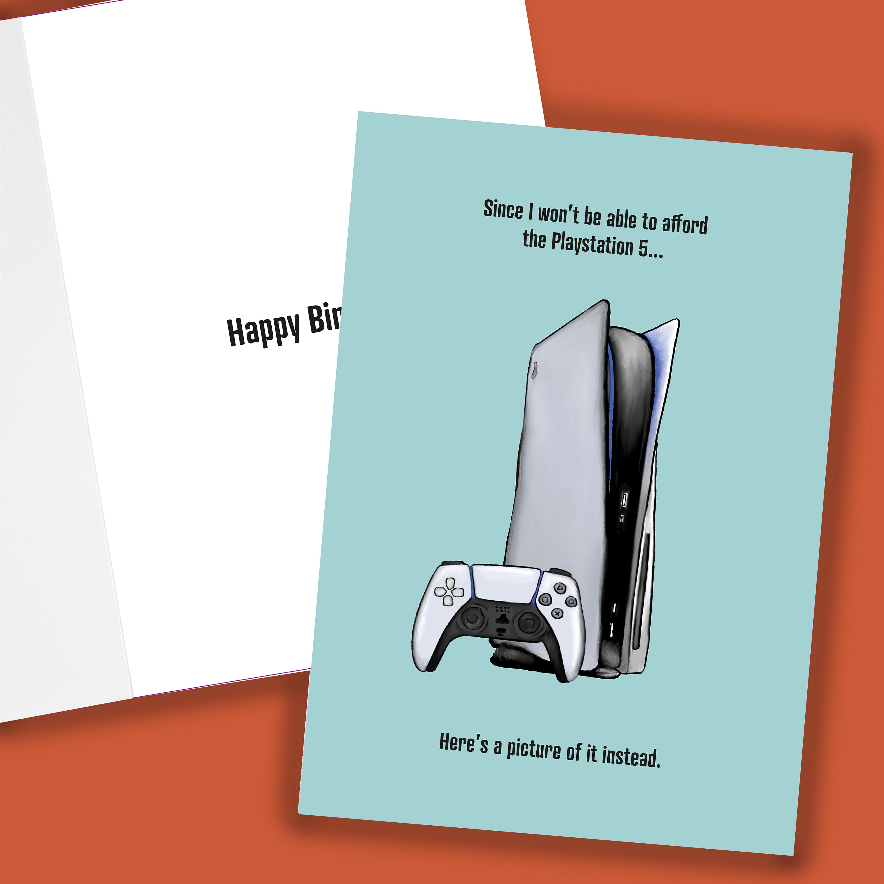 Gamer Birthday card Funny Play Station 5 Birthday Card PS5 Etsy