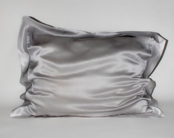 100% Mulberry Silk Pillowcase for Hair & Skin Oxford envelope 50x75 19momme Charmeuse pure soft natural organic luxury pillow case cover UK