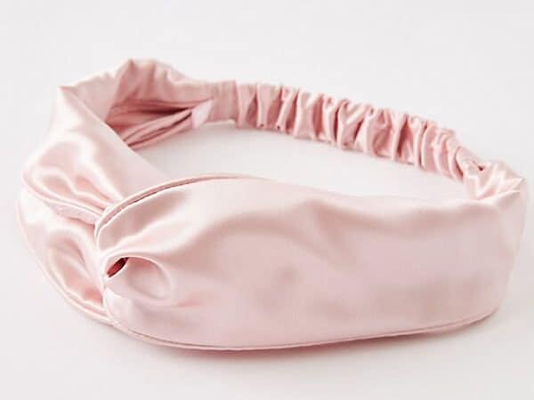 Headband 100% Mulberry Silk 22momme hair head band wrap women twisted turban soft pure natural luxury style beauty black champagne pink UK