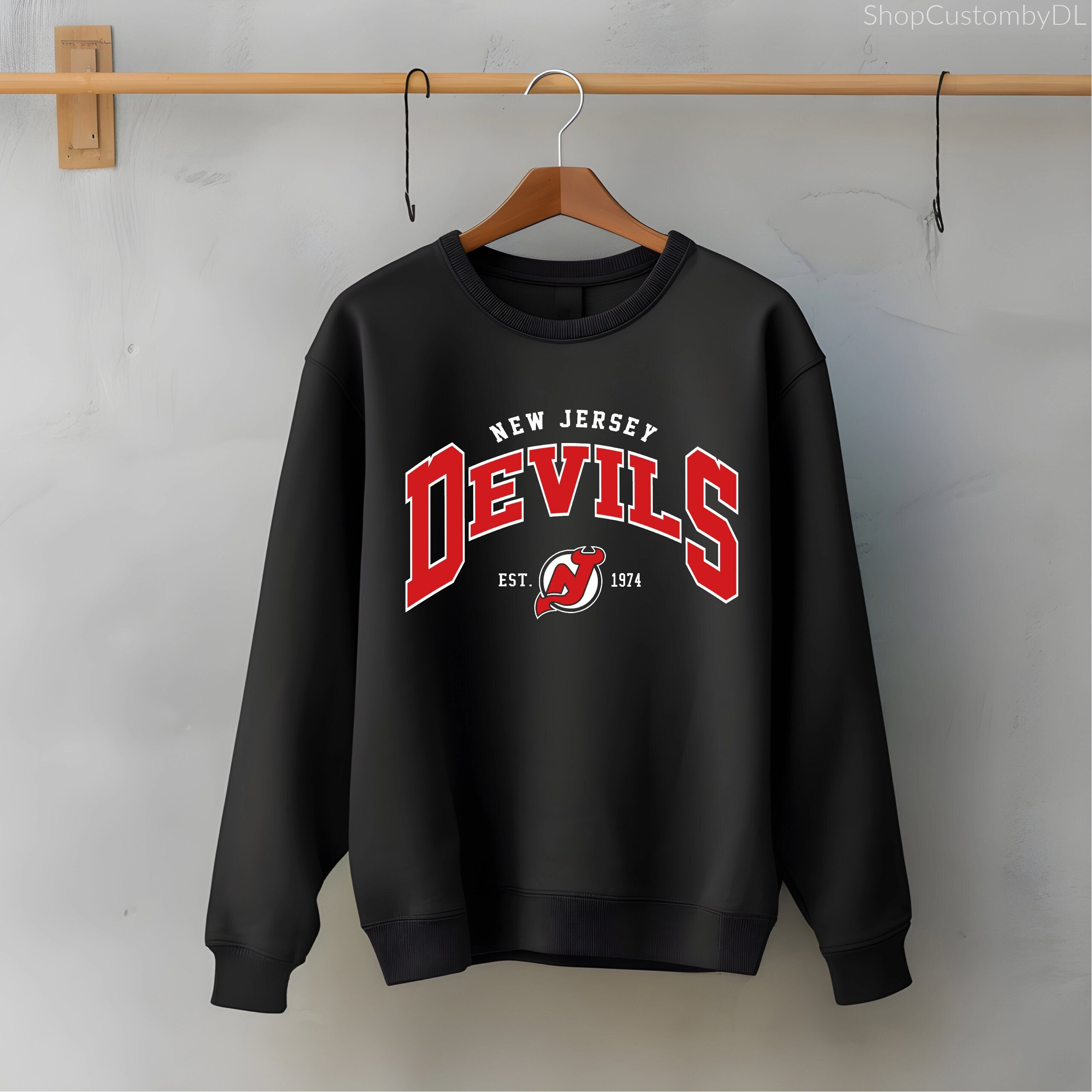 NEW JERSEY Devils Crewneck Sweatshirt New Jersey Devils Shirt