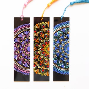 Mandala Bookmark , Hand Painted Bookmark, Book Lover Gifts, Reader Gift ...