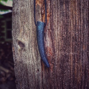 Hand Forged Bear Tooth Pendant/Forged Viking Pendant/Berserker Pendant/ Viking Pendant