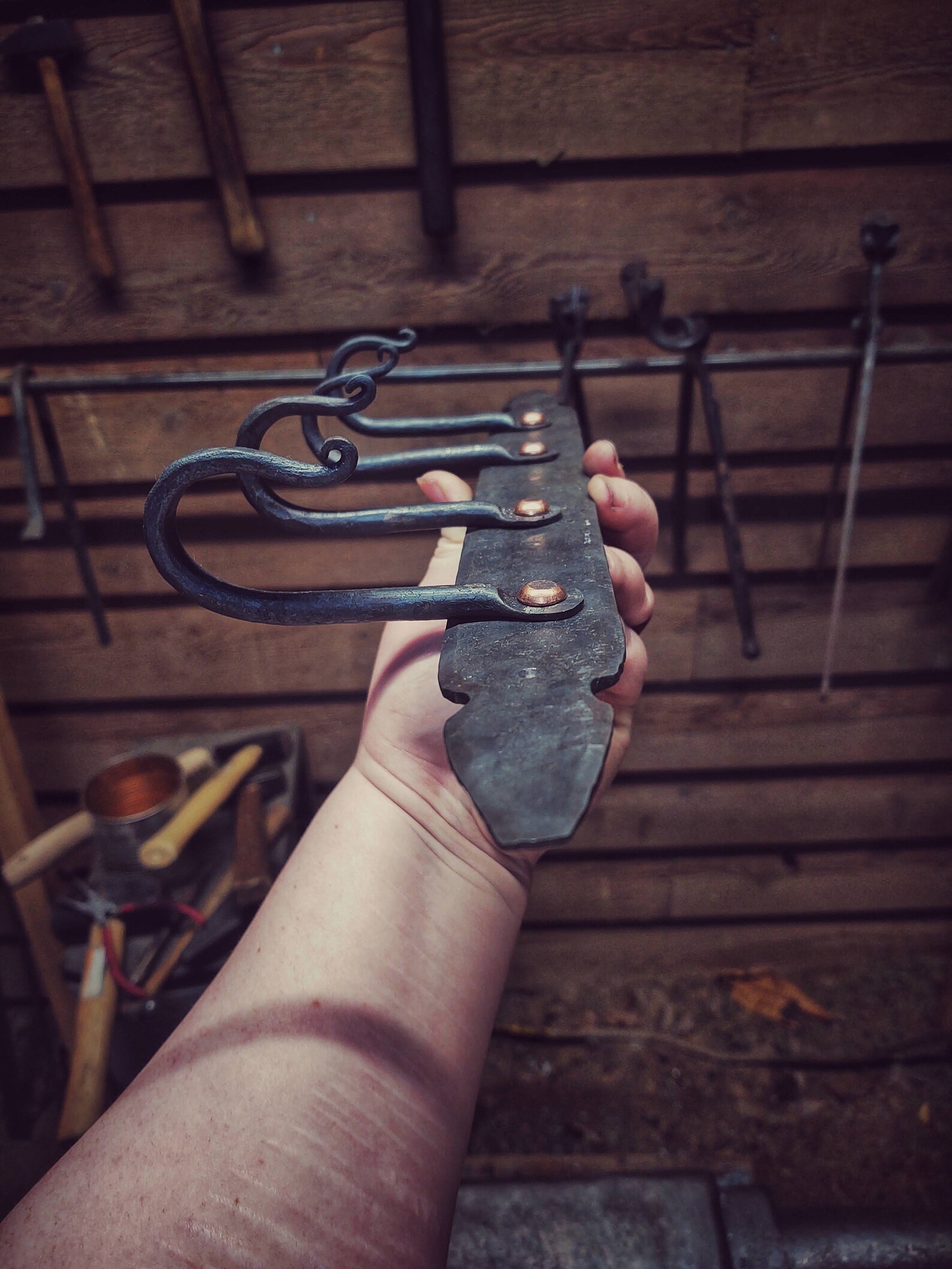 Hand Forged Key Rack/hand Forged Jewelry Rack/hand Forged Home - Etsy