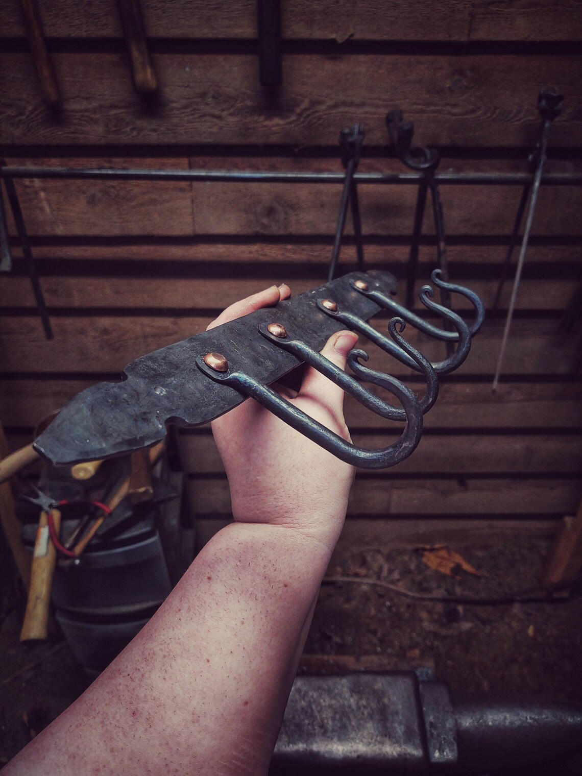 Hand Forged Key Rack/hand Forged Jewelry Rack/hand Forged Home - Etsy