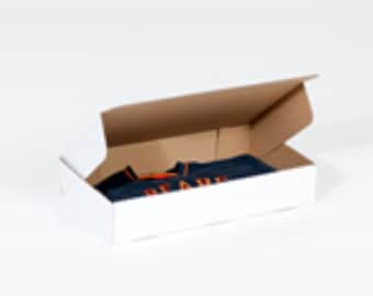 24-1/2x14-1/4x4-1/2 Custom Printed White Garment Mailer Cardboard Shipping Boxes Packing Box 50pk