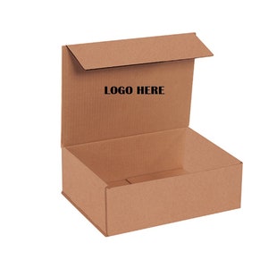 12X9X4 Kraft Mailer 2 Sided Custom Printed Cardboard Shipping Boxes Cartons Packing Box 50pk