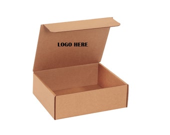 7x5x3 Kraft Mailer 1 Sided Custom Printed Cardboard Shipping Boxes Cartons Packing Box 100pk