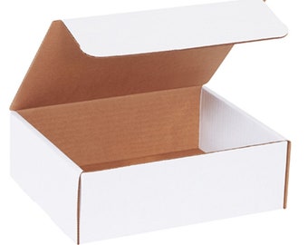 9x7-1/2x3 White Mailer Plain White Cardboard Shipping Boxes Cartons Packing Box