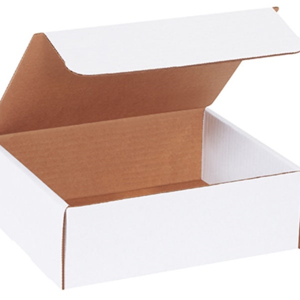 9x7-1/2x3 White Mailer Plain White Cardboard Shipping Boxes Cartons Packing Box