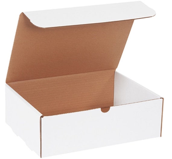 12x9x4 Plain White Mailer Cardboard Shipping Boxes Packing Box 