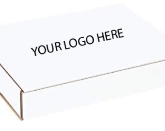 8x6x4 Custom Printed White Mailer Cardboard Shipping Boxes Packing Box 50pk