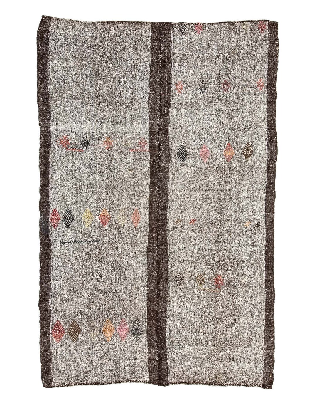 Gray Brown Vintage Kilim Rug - 6.7 X 10.2 - Etsy