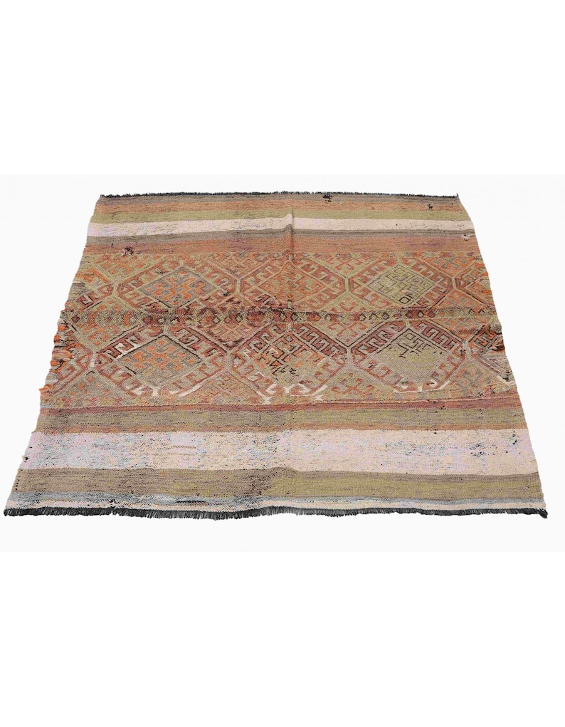 Kilim Rug Patterns Embroidered Vintage Kilim Rug - 4.5″ X 5.1″ Ft. - Etsy UK